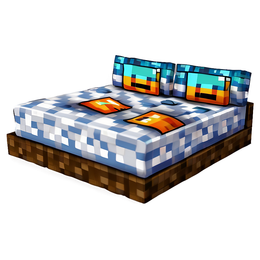 Minecraft Bed Artwork Png 06122024 PNG Image