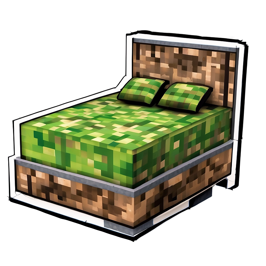 Minecraft Bed Diy Png Fim4 PNG Image