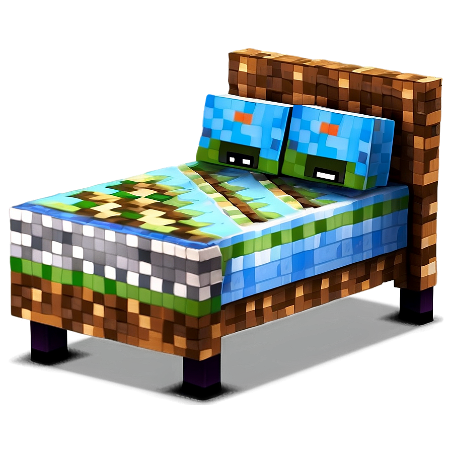 Minecraft Bed Front View Png Prf4 PNG Image