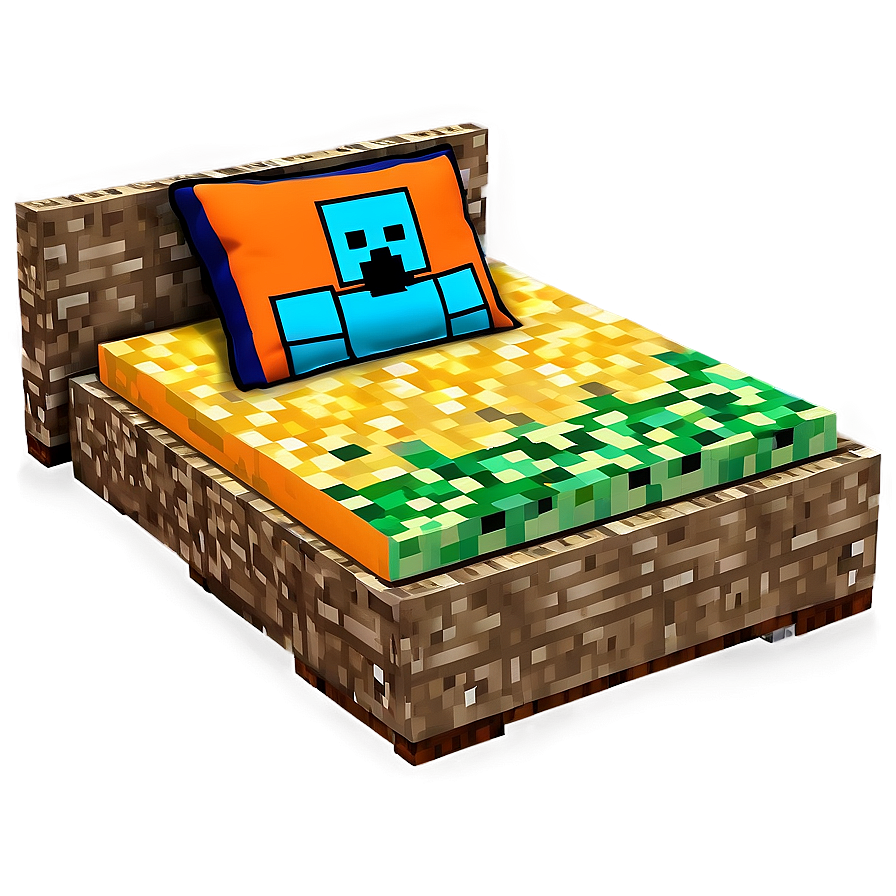 Minecraft Bed Set Png Jhf PNG Image