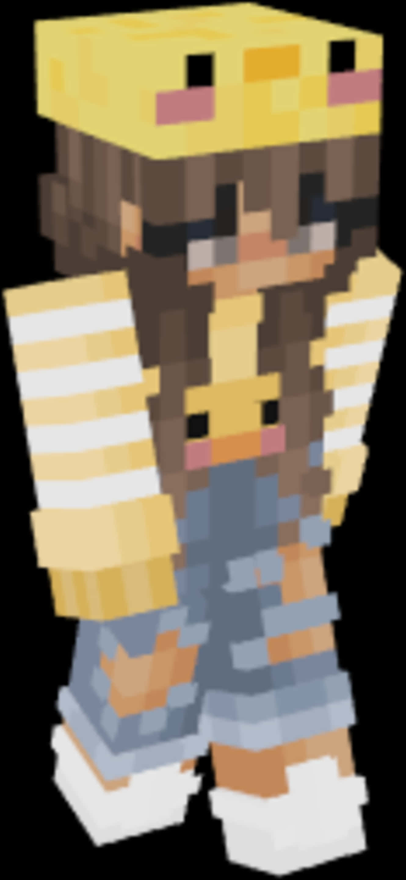 Minecraft_ Bee_ Inspired_ Skin PNG Image