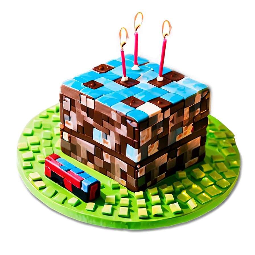 Minecraft Birthday Cake Png 06132024 PNG Image