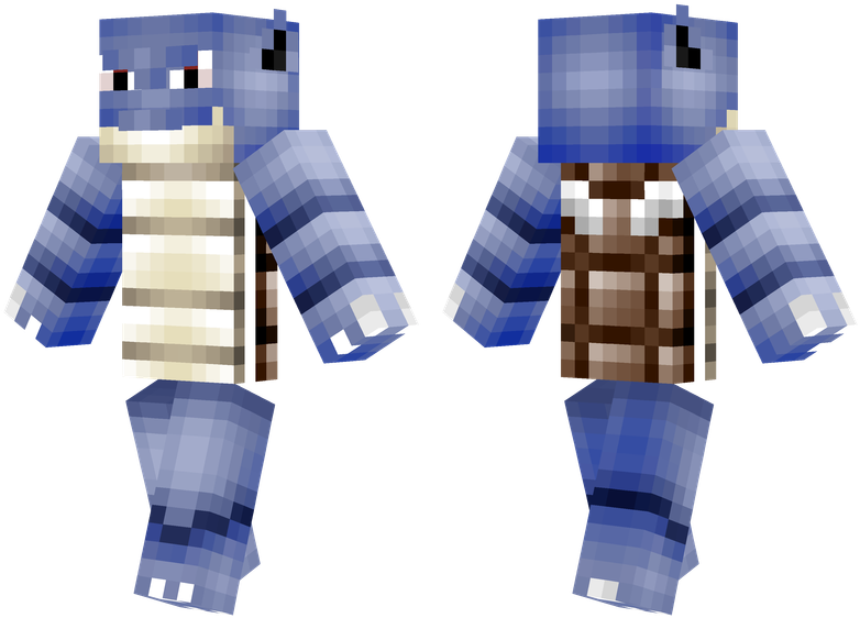 Minecraft Blastoise Skin PNG Image