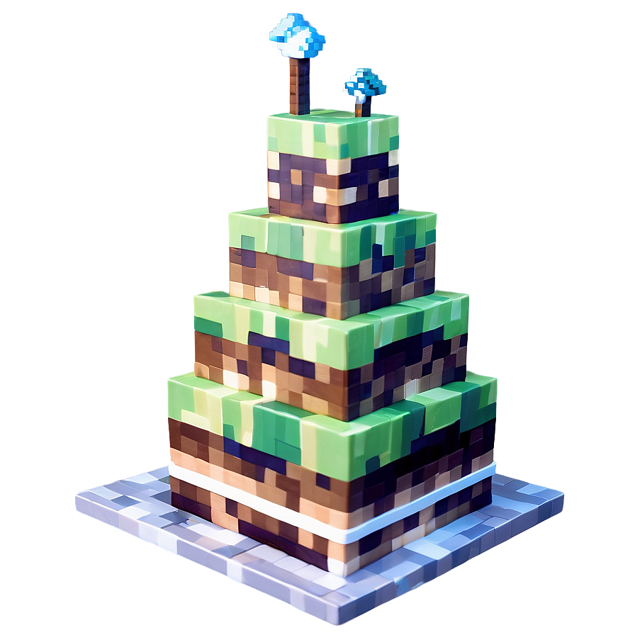 Minecraft Cake 3d Model Png Lbi63 PNG Image