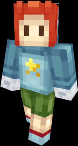 Minecraft_ Character_in_ Armor PNG Image