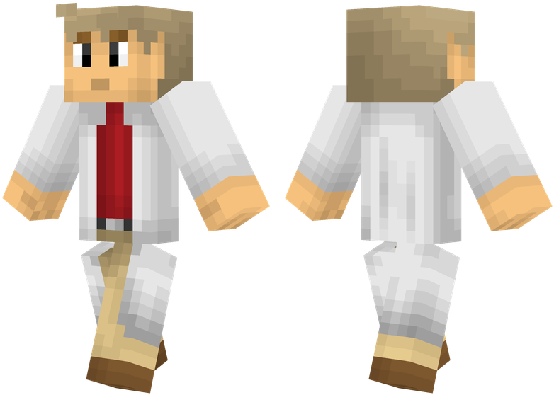 Minecraft Character Model Professor Look PNG Image