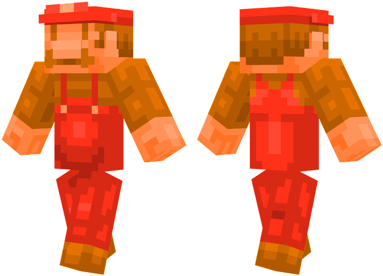 Minecraft_ Character_ Red_ Overalls PNG Image