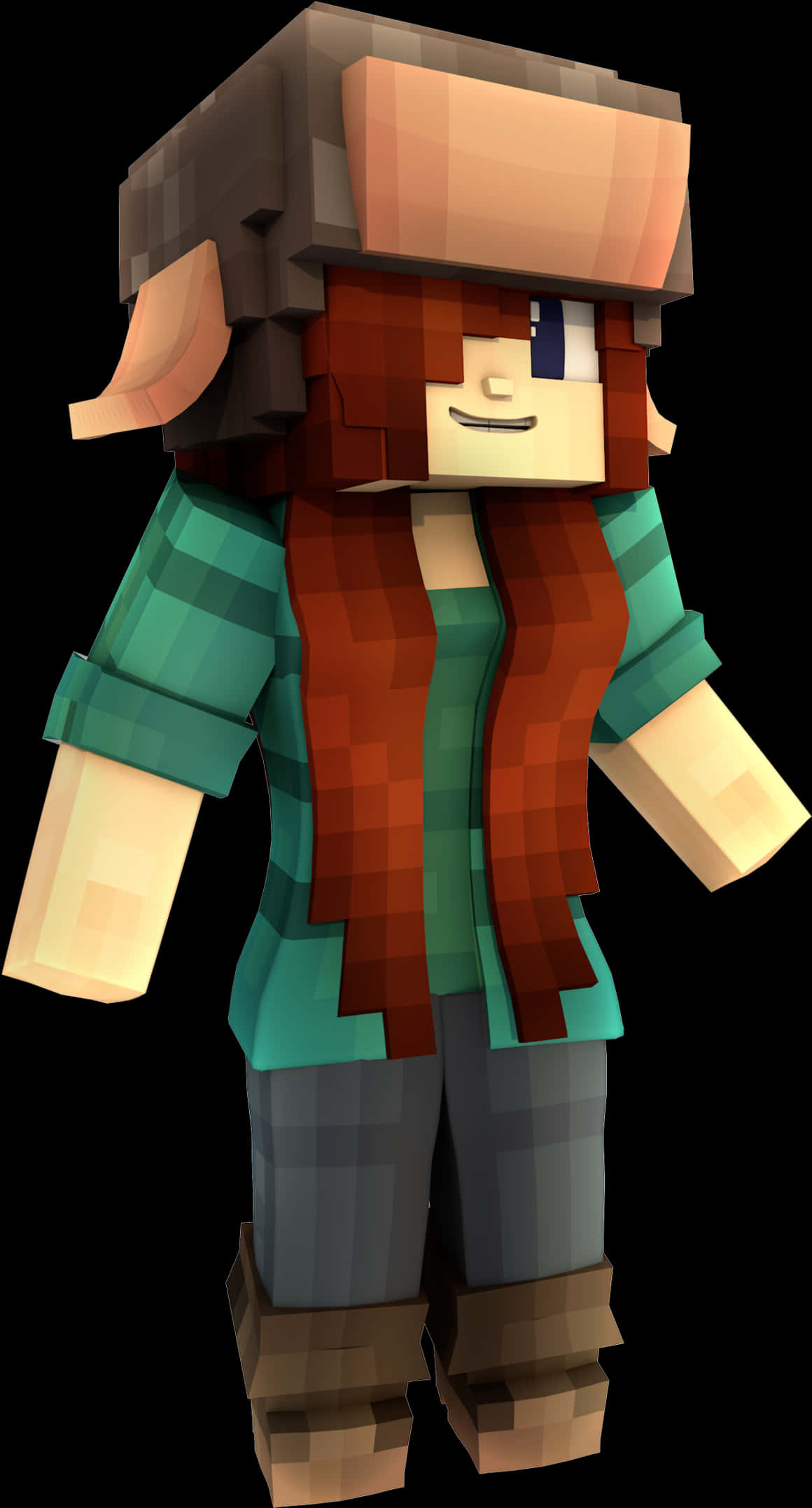 Minecraft_ Character_ Render PNG Image