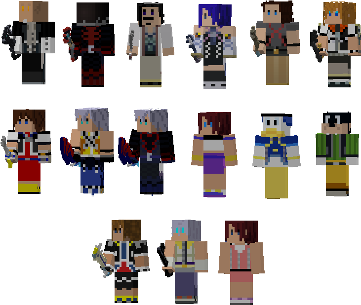 Minecraft_ Character_ Skins_ Collection PNG Image