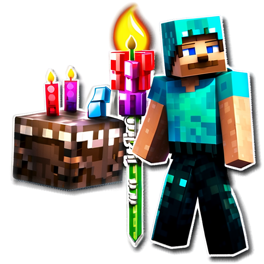 Minecraft Characters For Birthday Png 93 PNG Image