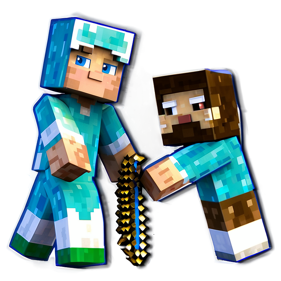 Minecraft Characters In Action Png Jov89 PNG Image