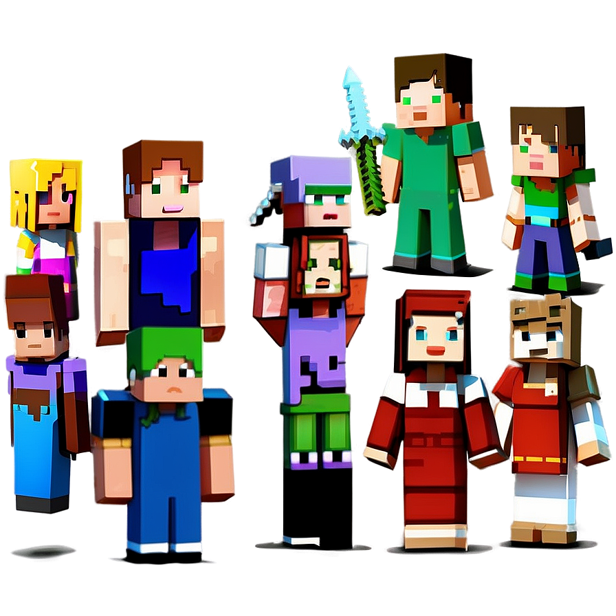 Minecraft Characters In Pixel Art Png 05252024 PNG Image