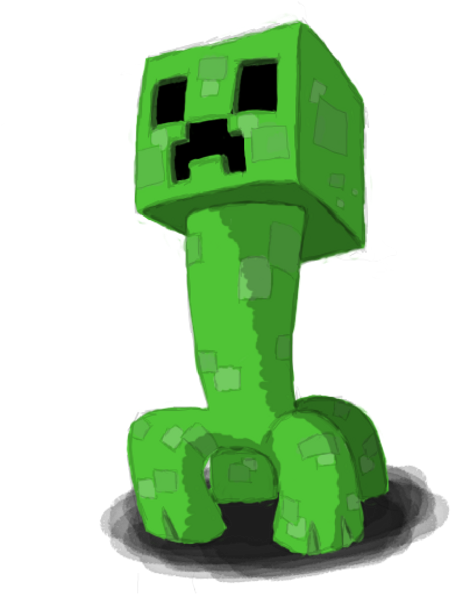 Minecraft Creeper Character Art PNG Image