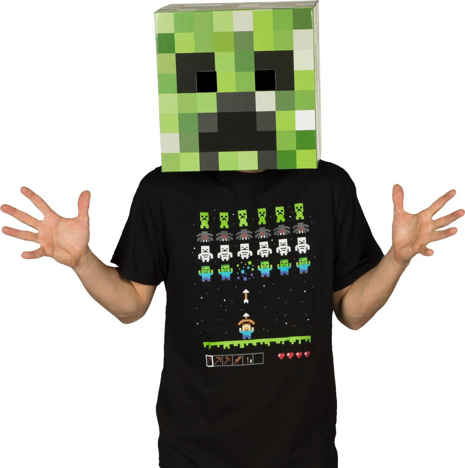 Minecraft Creeper Costume T Shirt PNG Image