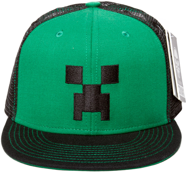 Minecraft Creeper Face Cap PNG Image