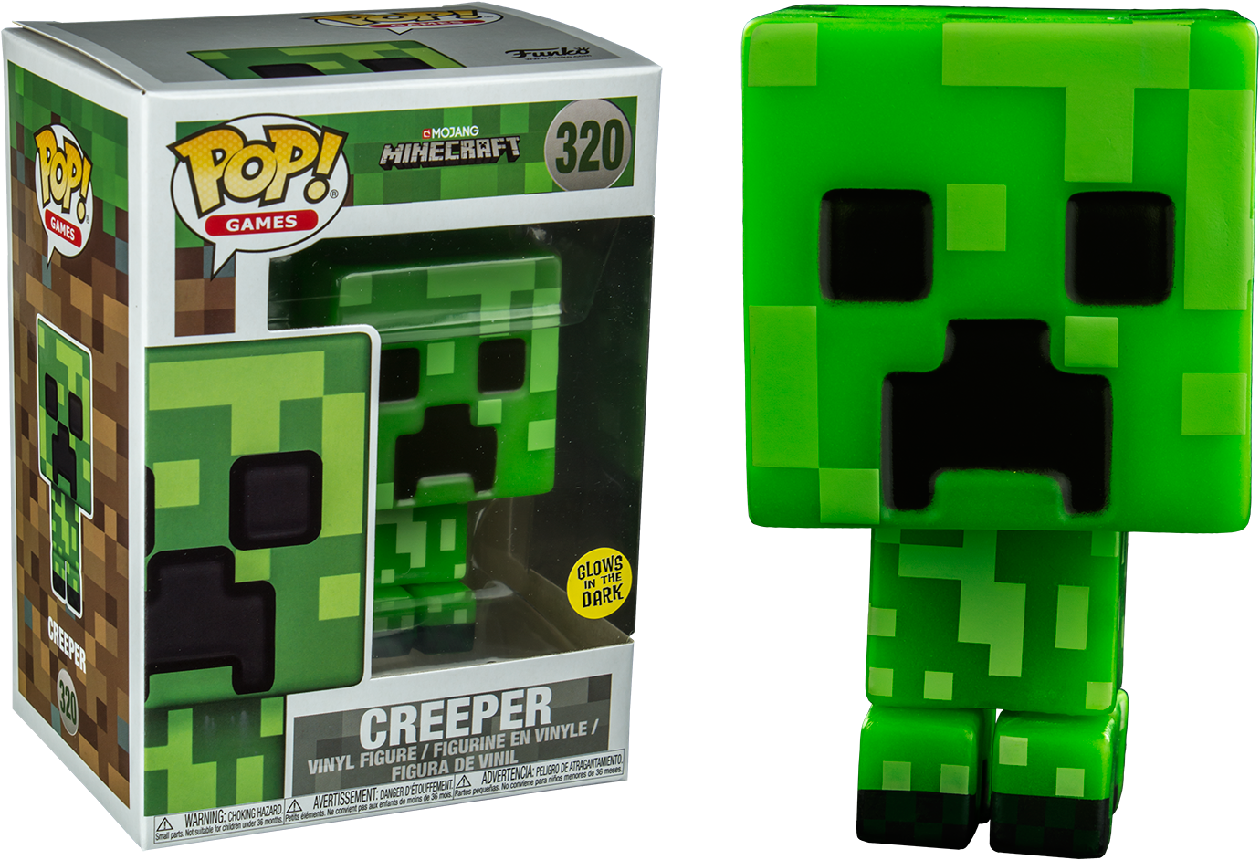 Minecraft Creeper Funko Pop Figure PNG Image