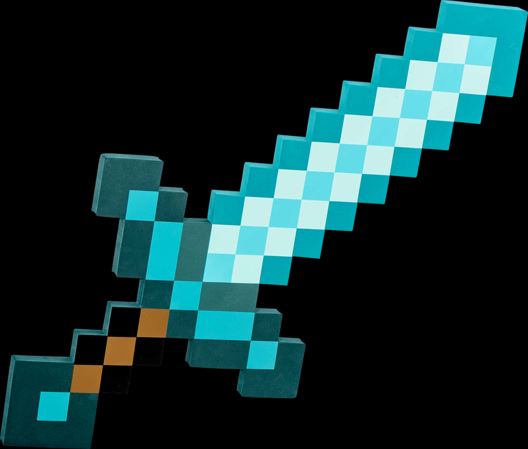 Minecraft Diamond Sword Graphic PNG Image