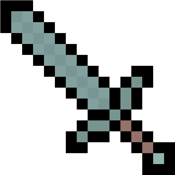 Minecraft Diamond Sword Icon PNG Image