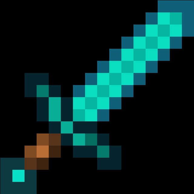 Minecraft Diamond Sword Icon PNG Image