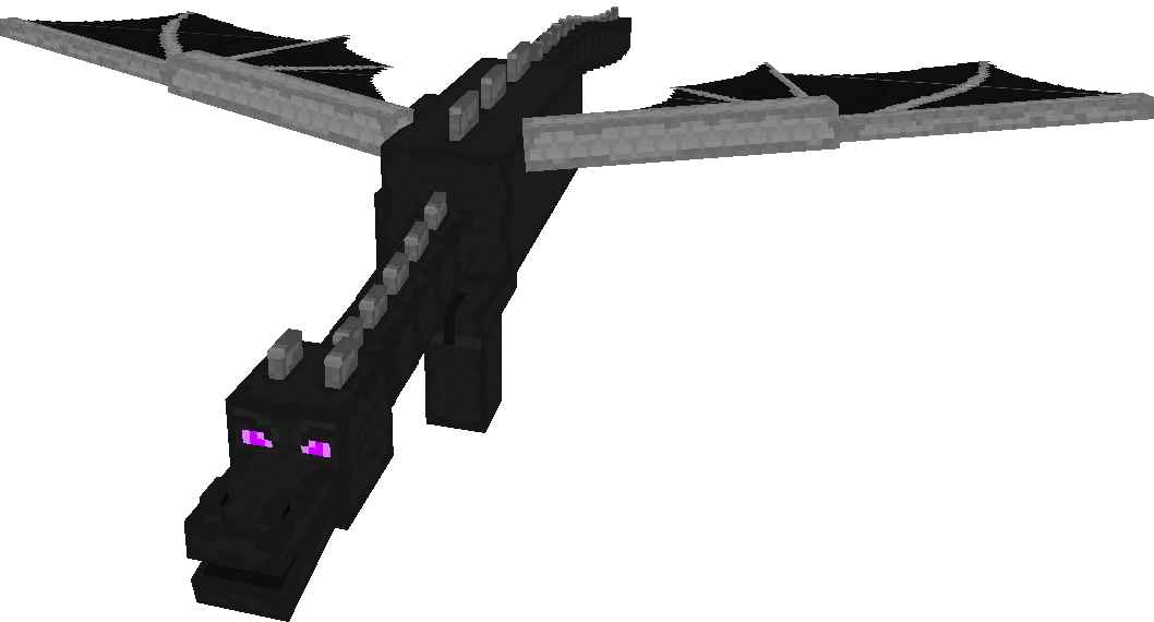 Minecraft Ender Dragon Model PNG Image