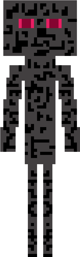 Minecraft Enderman Pixel Art PNG Image