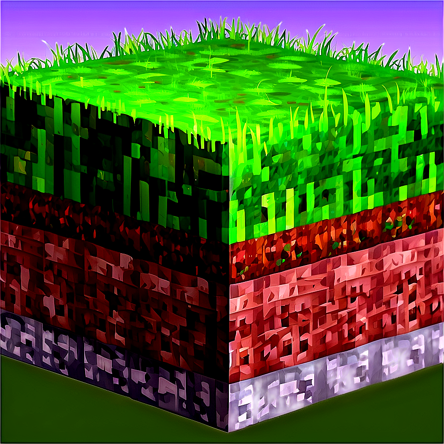 Minecraft Grass And Earth Layer Png Yon1 PNG Image