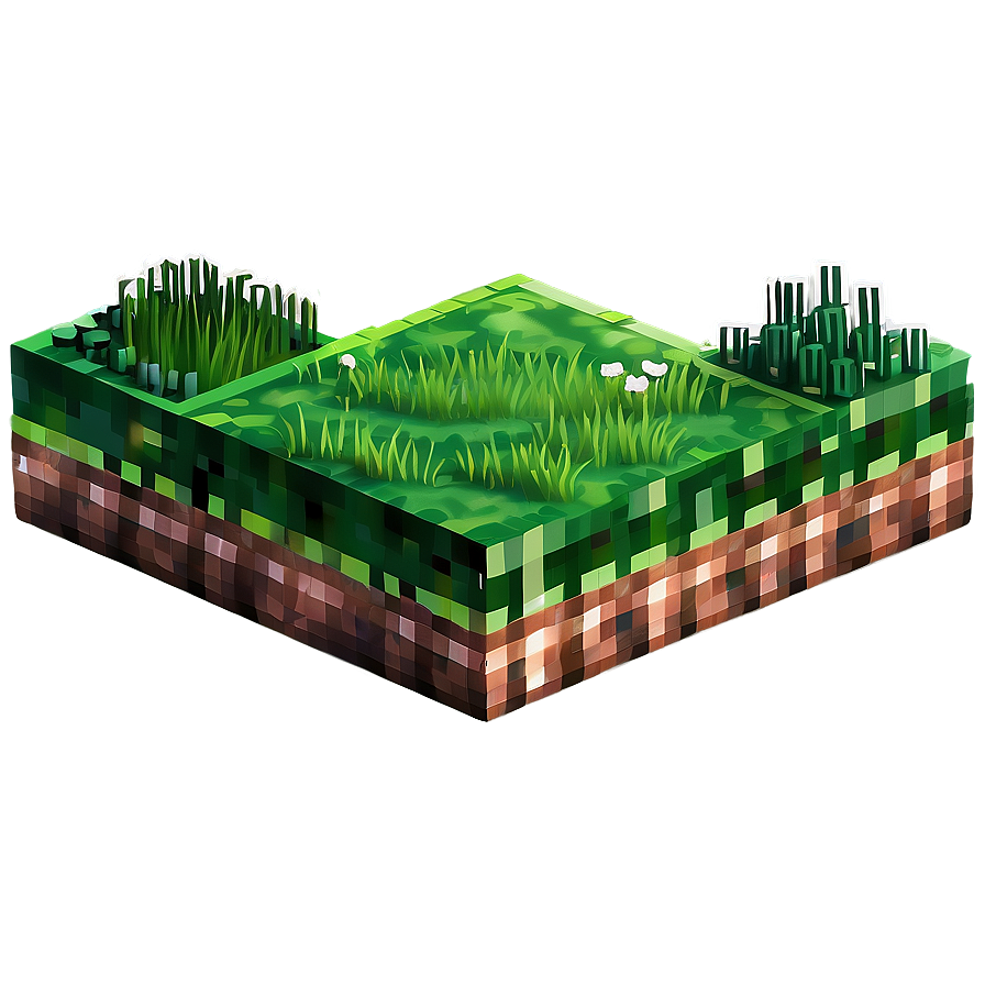 Minecraft Grass Block Flat Design Png 05252024 PNG Image