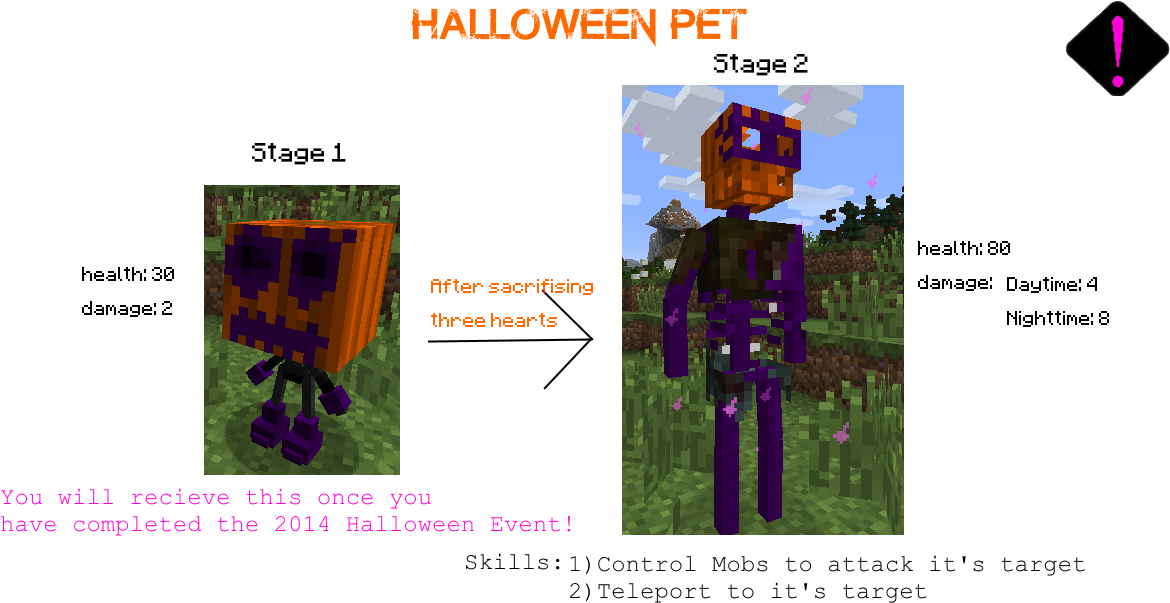 Minecraft Halloween Pet Evolution PNG Image