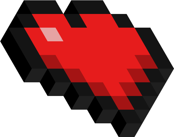 Minecraft Heart Icon PNG Image