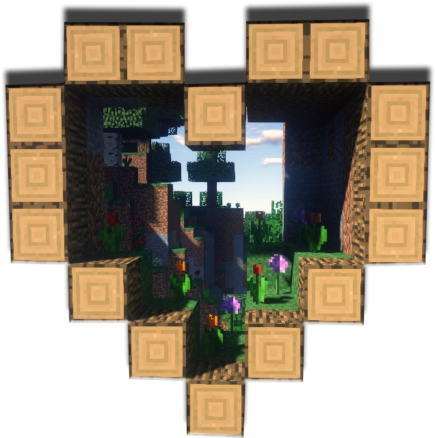 Minecraft_ Heart_ Shaped_ Portal_ Frame PNG Image