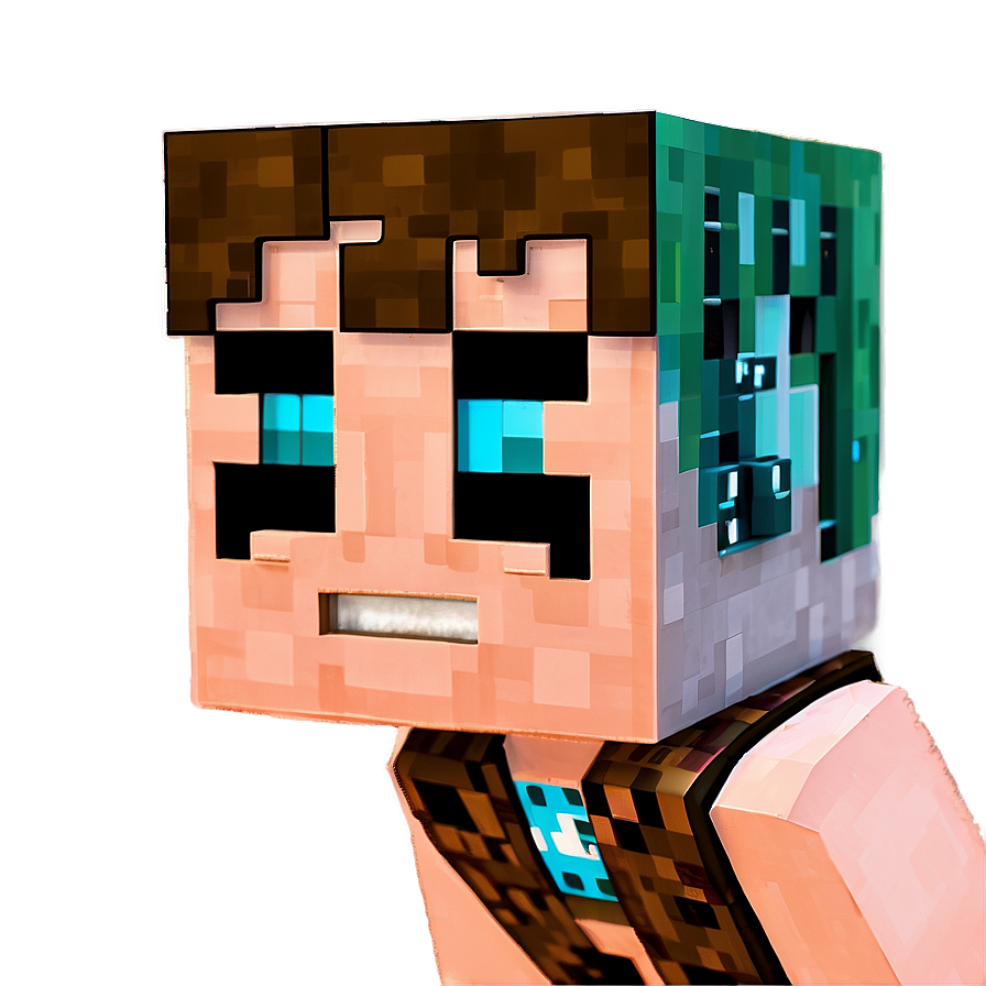 Minecraft Hero Steve Head Png 06282024 PNG Image