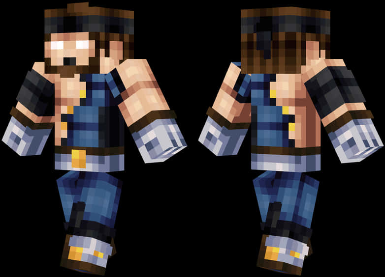 Minecraft Herobrine Character Model PNG Image