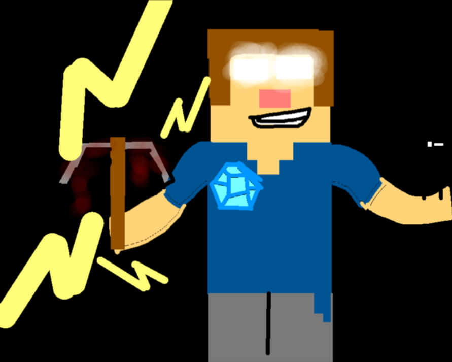 Minecraft Herobrine Fan Art PNG Image