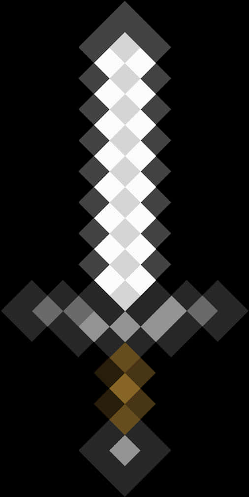 Minecraft Iron Sword Graphic PNG Image