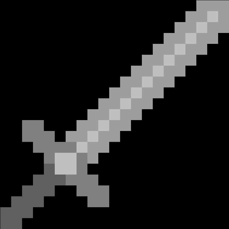 Minecraft Iron Sword Graphic PNG Image