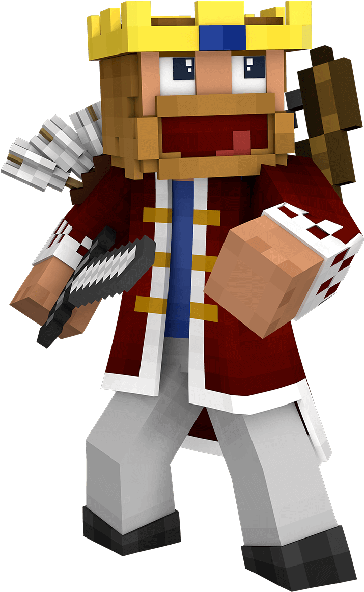 Minecraft_ King_ Character_ Render.png PNG Image