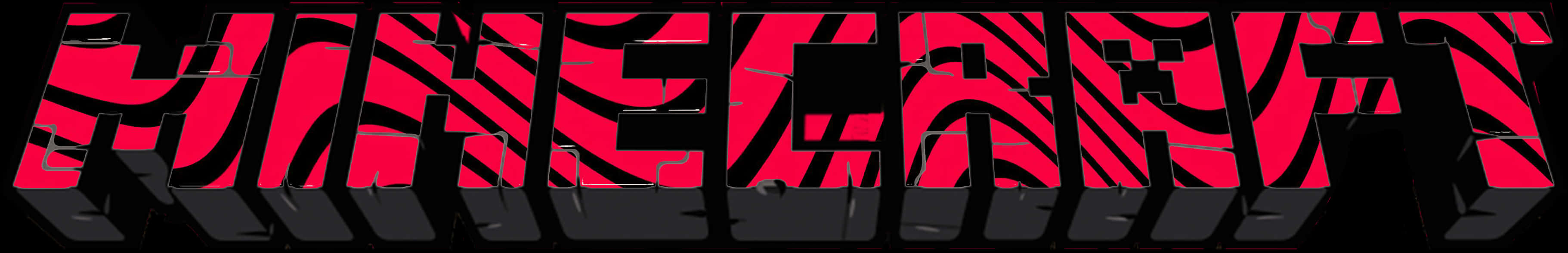 Minecraft Logo Distorted Red Black PNG Image