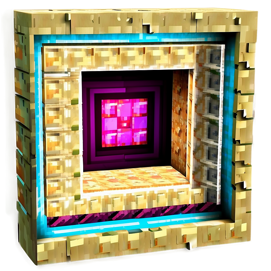 Minecraft Nether Portal Art Png Ofr60 PNG Image