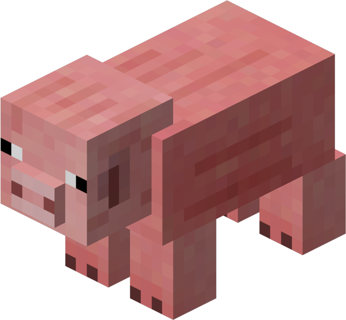 Minecraft_ Pig_ Model.png PNG Image