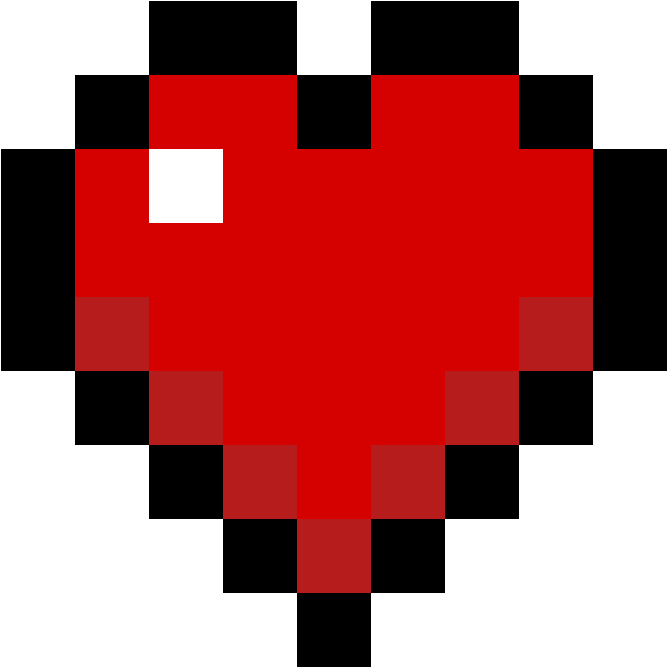 Minecraft_ Pixel_ Heart.png PNG Image