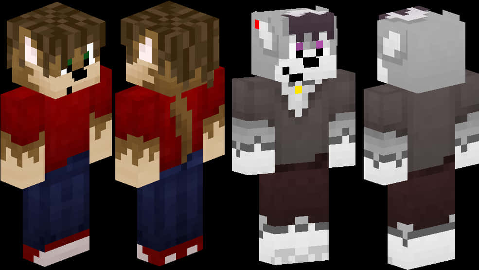 Minecraft_ Skin_ Transformation_ Werewolf PNG Image