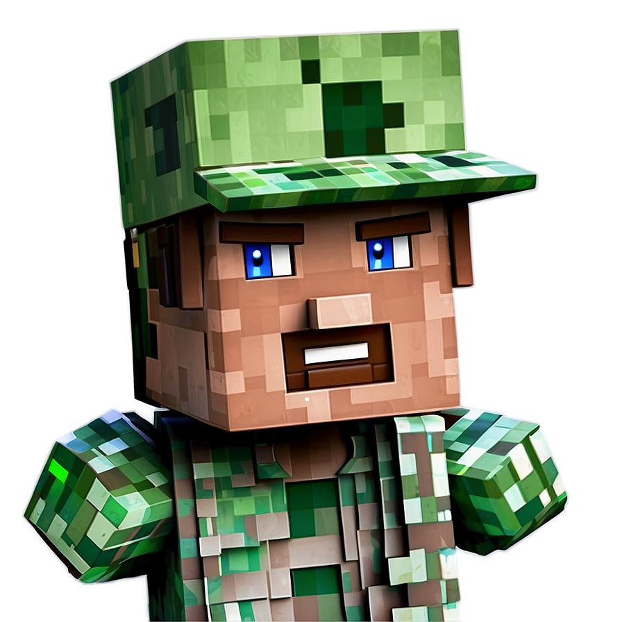 Minecraft Steve Head B PNG Image