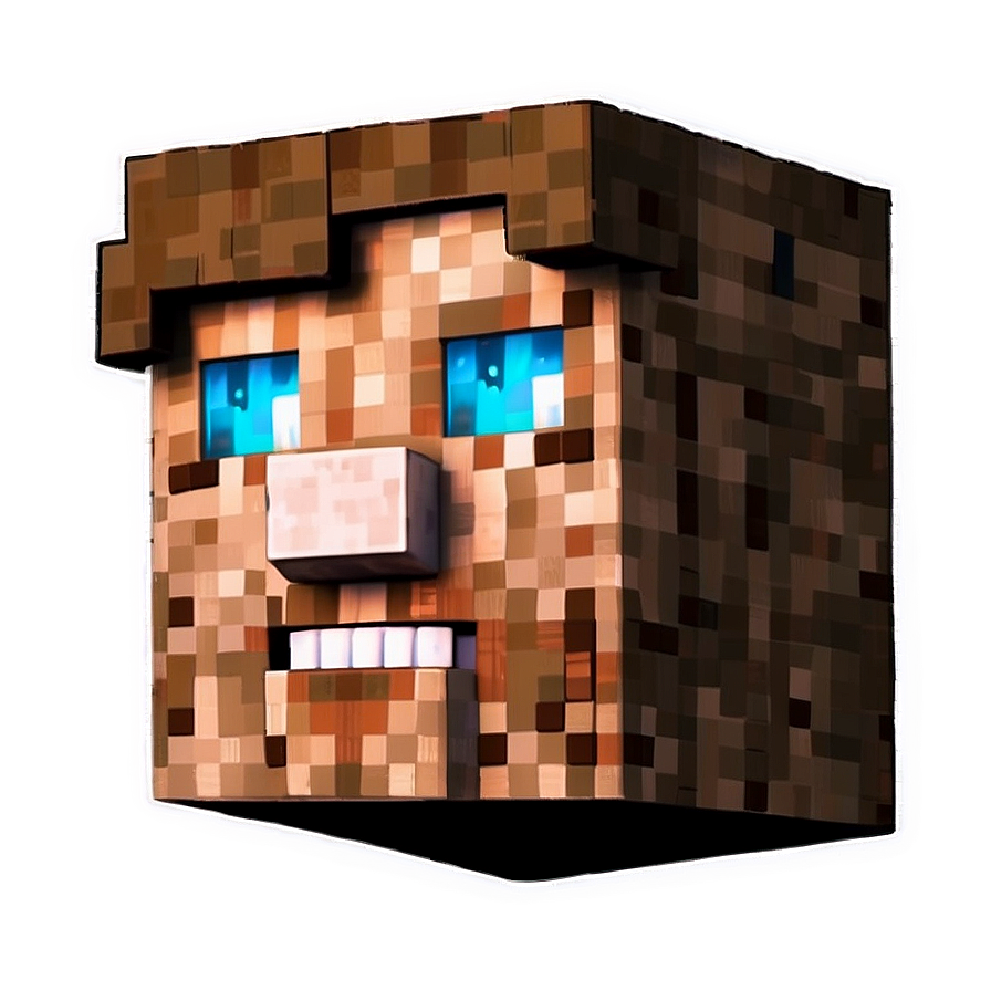 Minecraft Steve Head Model Png Hyq51 PNG Image