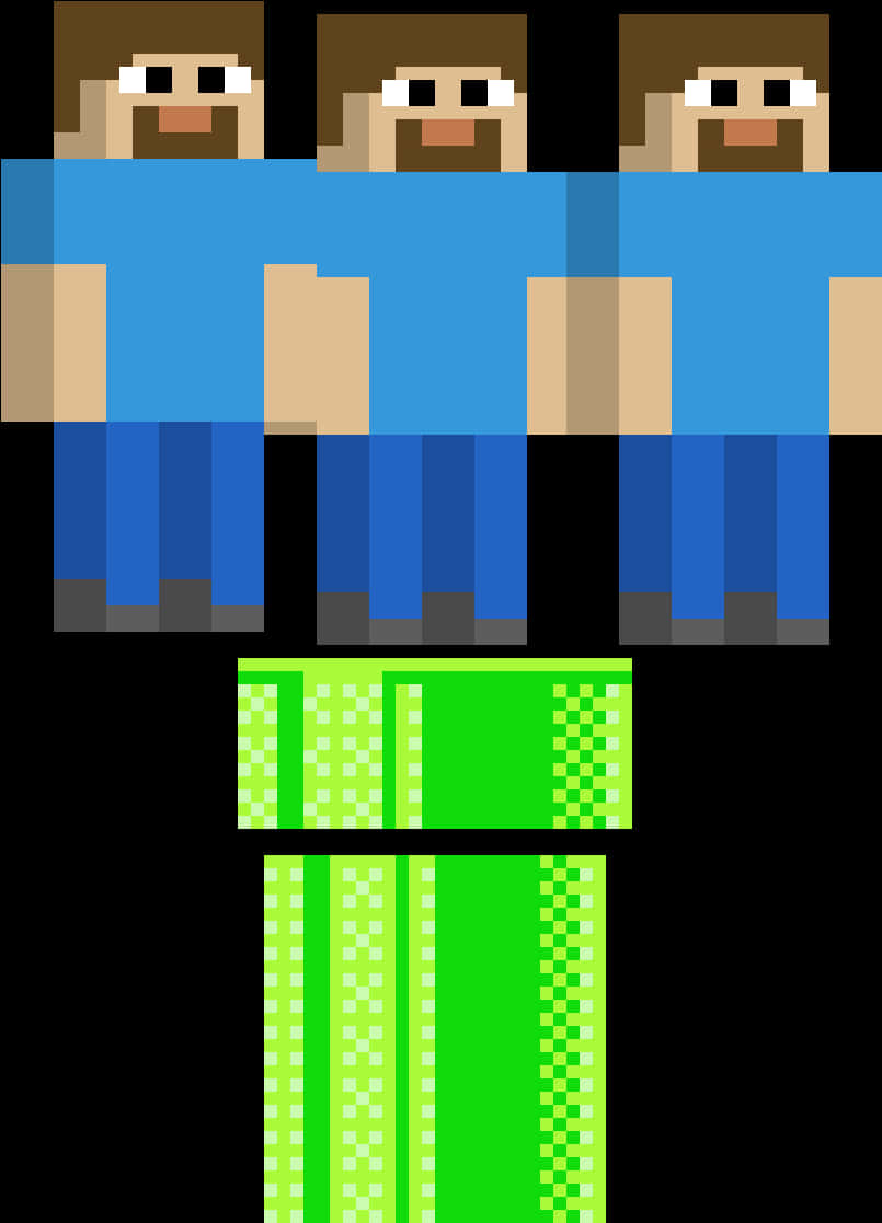 Minecraft_ Steve_ Pixel_ Art PNG Image