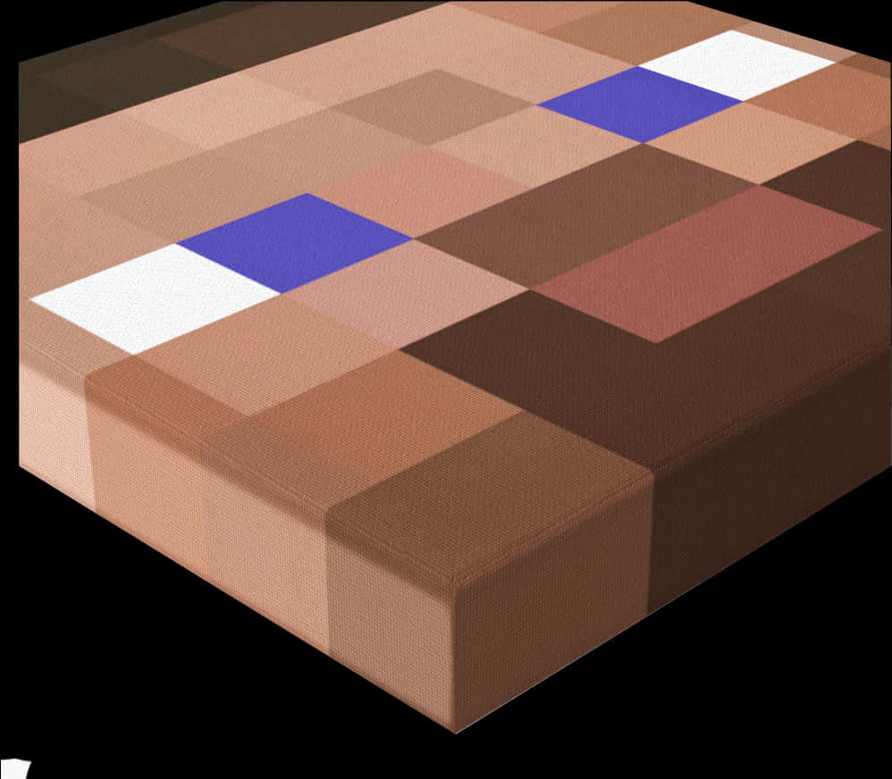 Minecraft Steve Texture Closeup PNG Image