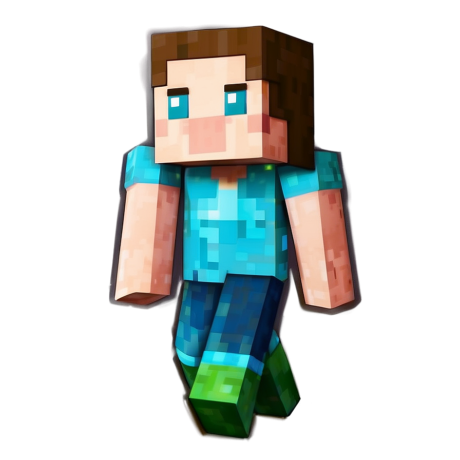 Minecraft Steve With Diamond Block Png Tls68 PNG Image