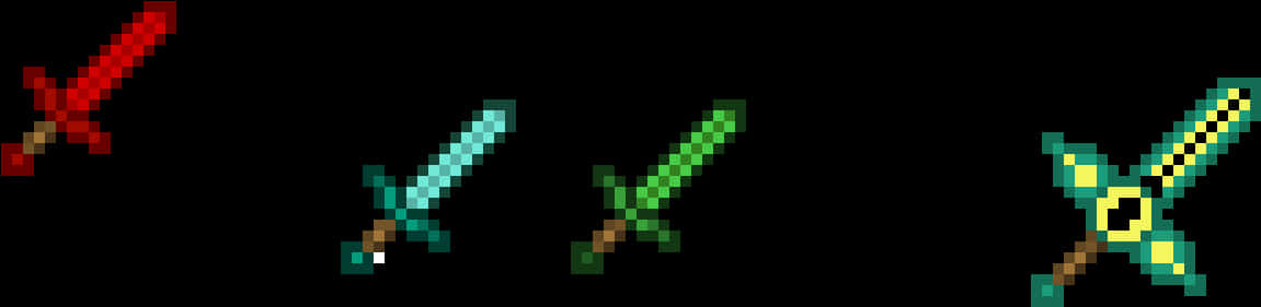 Minecraft_ Swords_ Collection PNG Image