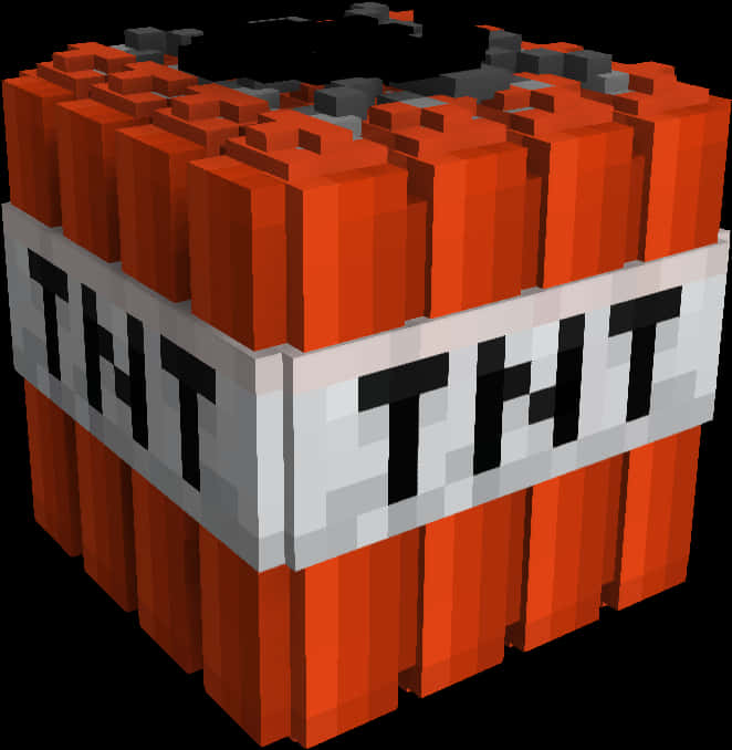 Minecraft T N T Block3 D Model PNG Image