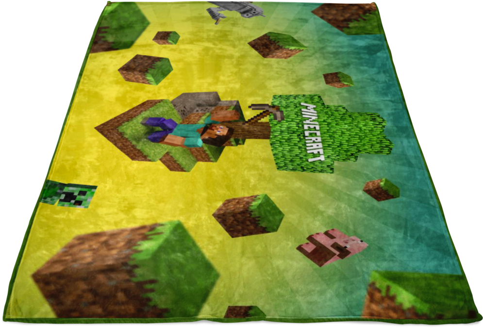 Minecraft Themed Blanket Design PNG Image