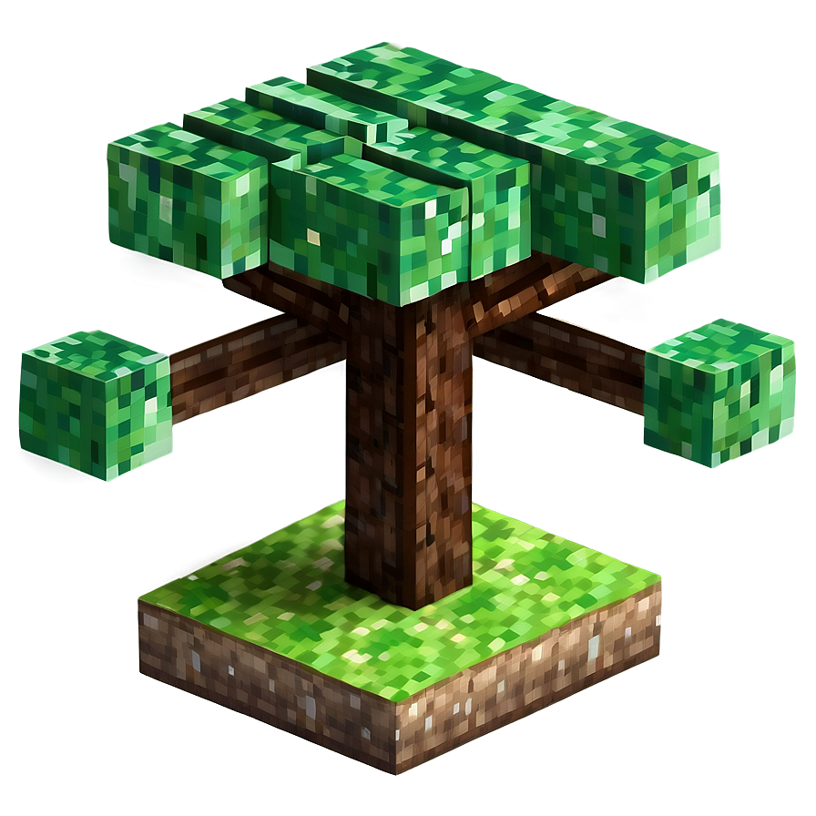 Minecraft Tree B PNG Image